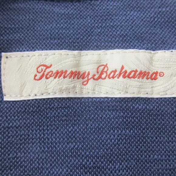 Tommy Bahama Polo Shirt Mens XL Navy Golf Performance Short Sleeve Slit Collared - Picture 4 of 11
